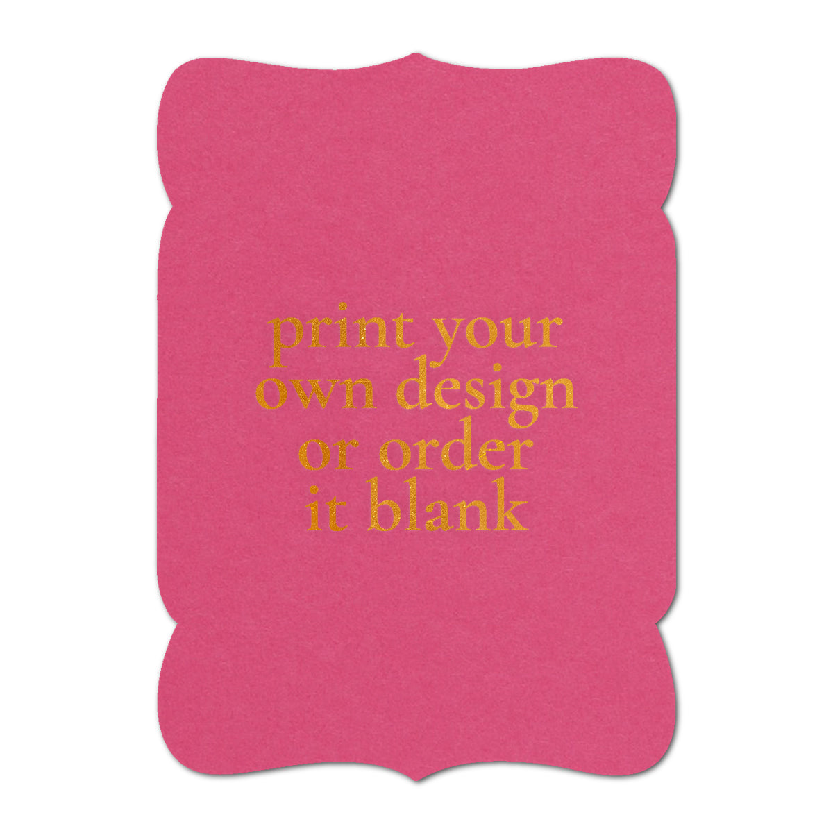 Custom Wedding Prints on Diecut Shaped Cardstock | Shape P229