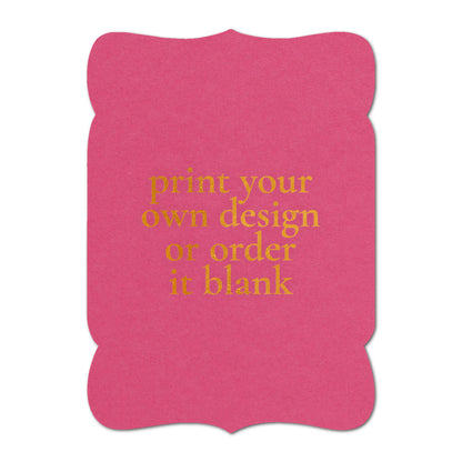 Custom Wedding Prints on Diecut Shaped Cardstock | Shape P229