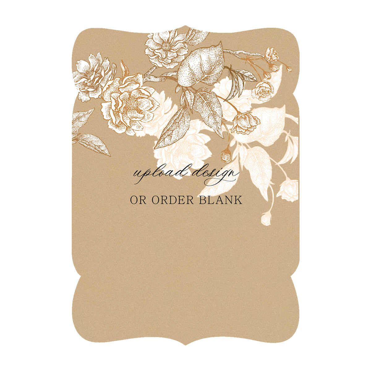 Custom Wedding Prints on Diecut Shaped Cardstock | Shape P229