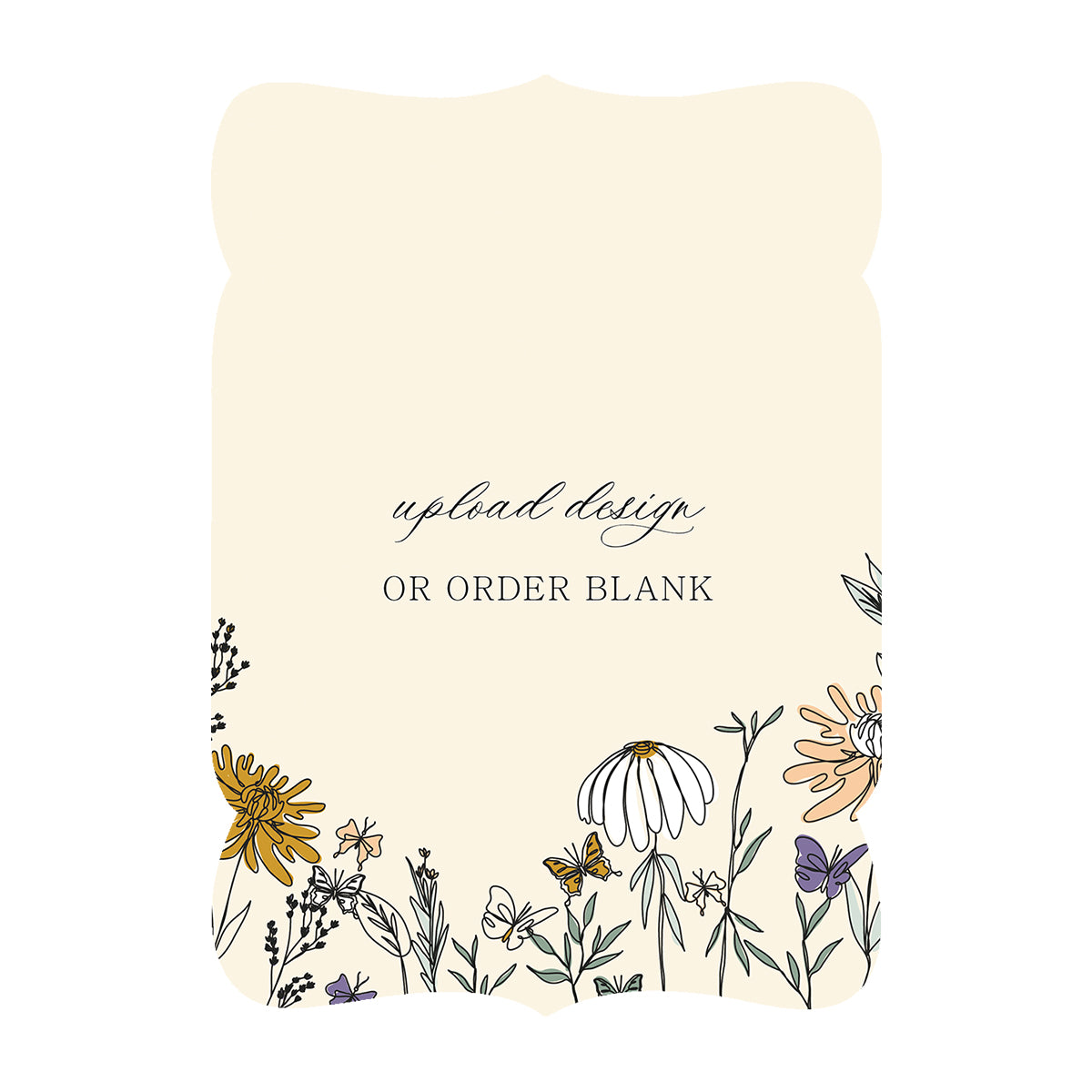 Custom Wedding Prints on Diecut Shaped Cardstock | Shape P229