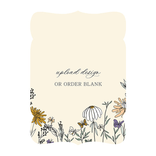 Custom Wedding Prints on Diecut Shaped Cardstock | Shape P229