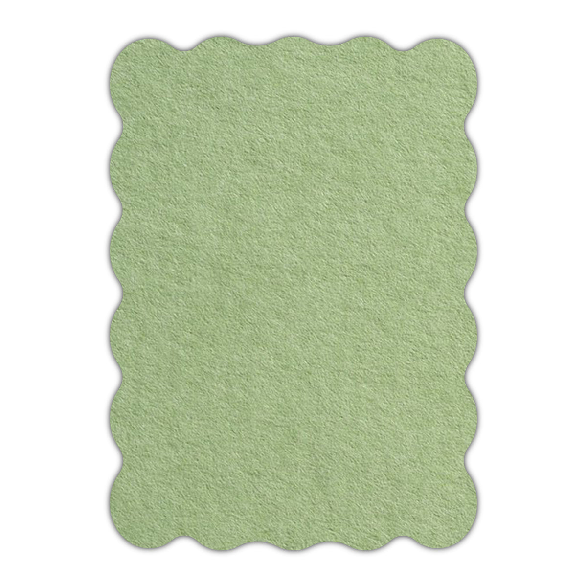 CMYK Print on Olive Green Cardstock | Shape P22 | 3" x 4"