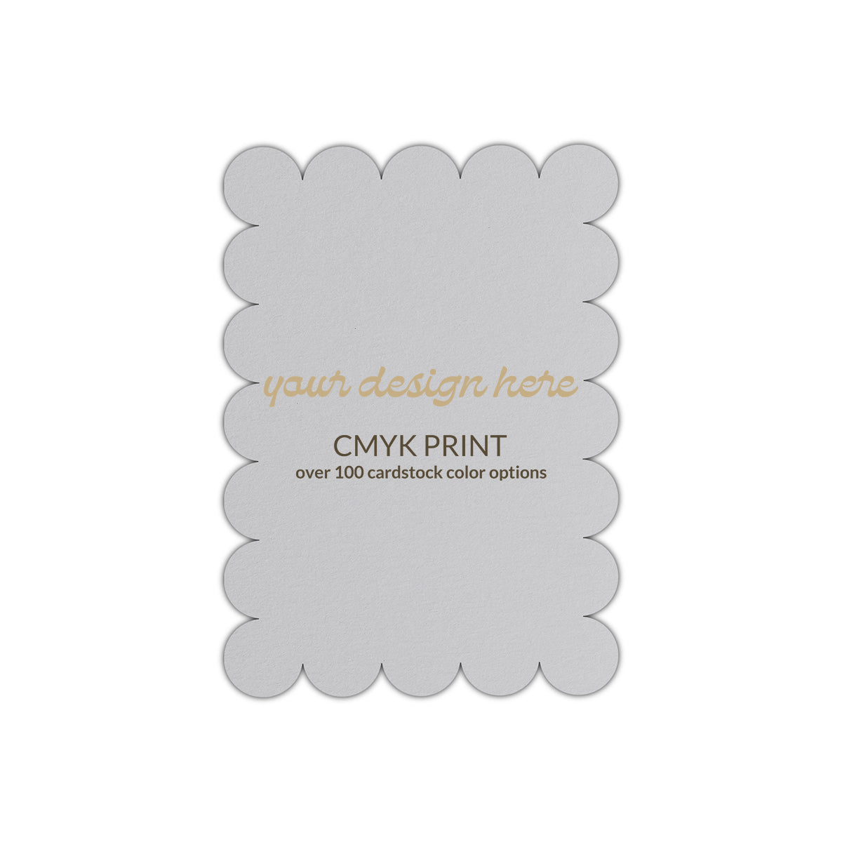 Shape P23 Diecut Card | CMYK Print | 3" x 4"