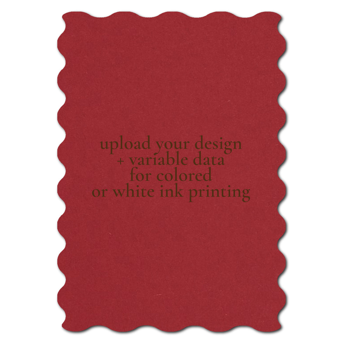 Individually Personalized Wedding Prints on Diecut Cardstock - Shape P231