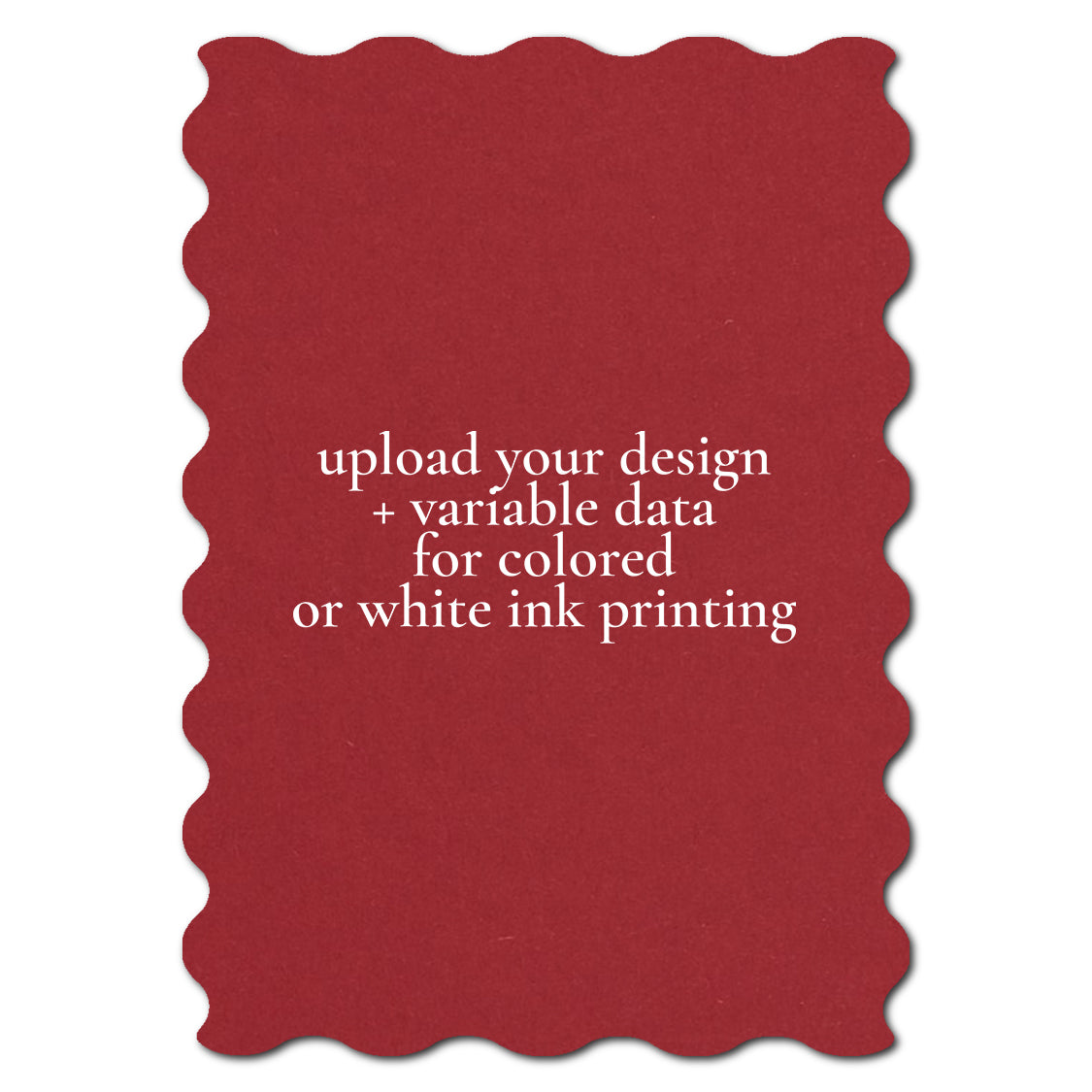 Individually Personalized Wedding Prints on Diecut Cardstock - Shape P231