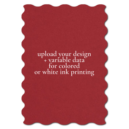 Individually Personalized Wedding Prints on Diecut Cardstock - Shape P231