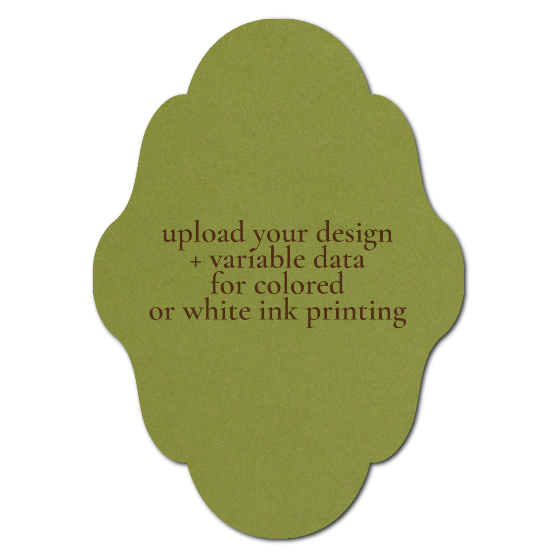 Individually Personalized Wedding Prints on Diecut Cardstock - Shape P232