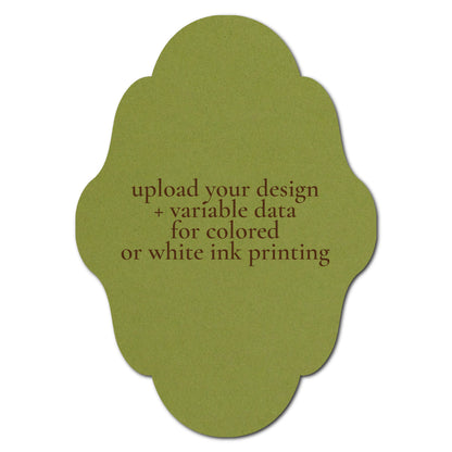 Individually Personalized Wedding Prints on Diecut Cardstock - Shape P232