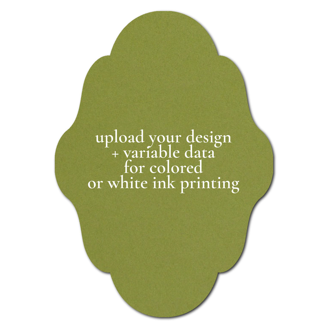 Individually Personalized Wedding Prints on Diecut Cardstock - Shape P232