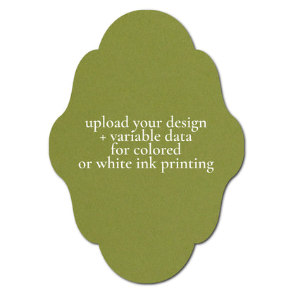 Individually Personalized Wedding Prints on Diecut Cardstock - Shape P232