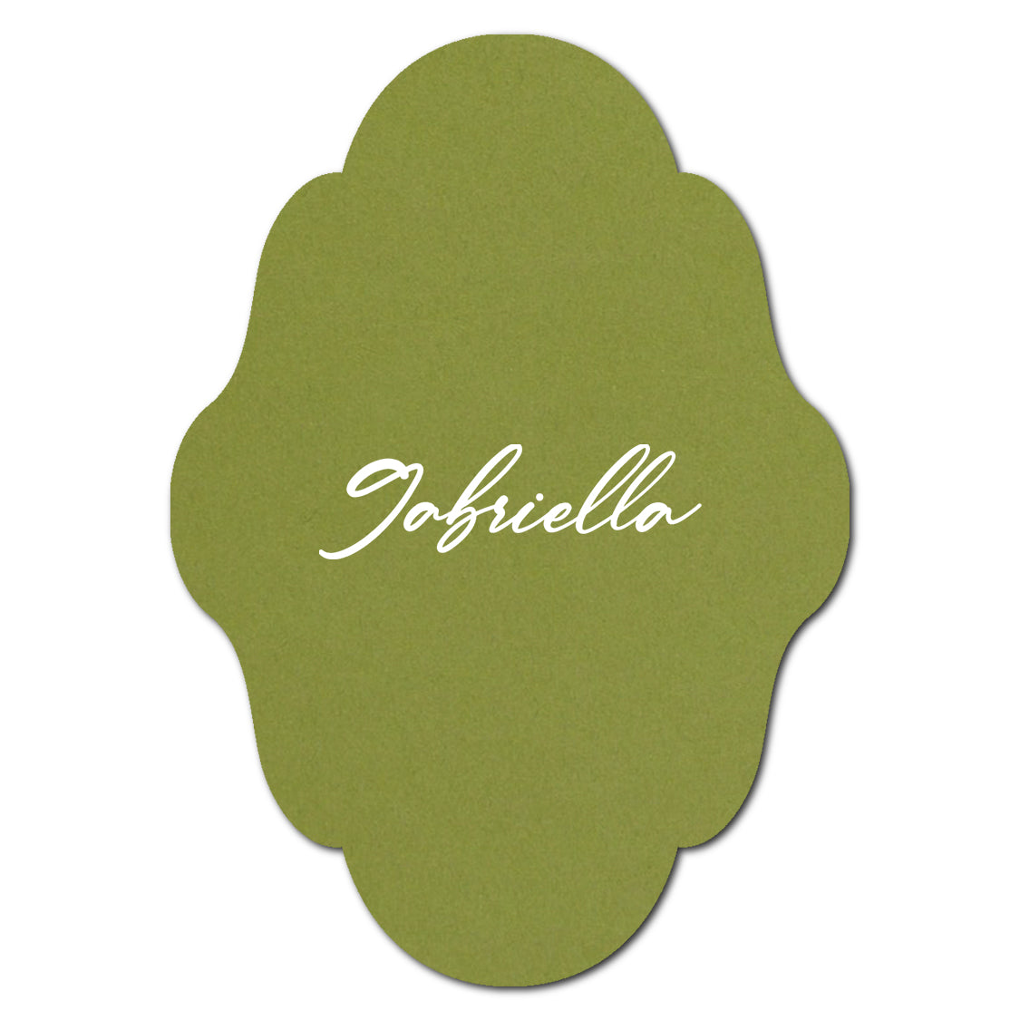 Individually Personalized Wedding Prints on Diecut Cardstock - Shape P232