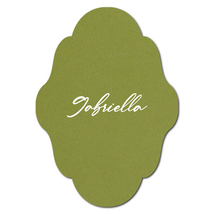Individually Personalized Wedding Prints on Diecut Cardstock - Shape P232