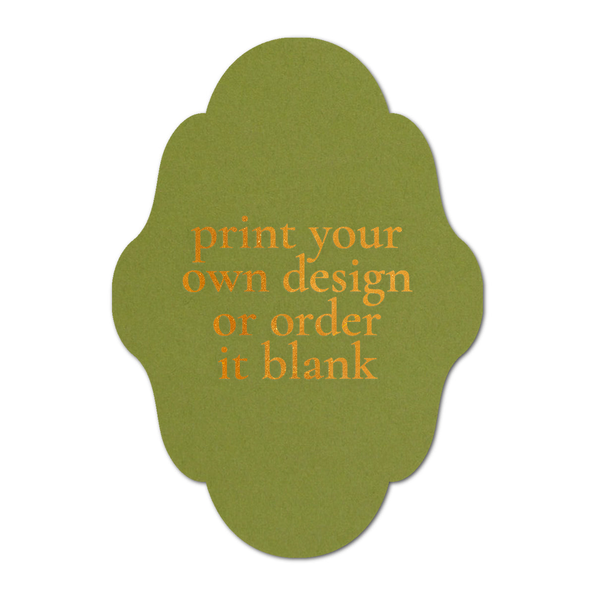 Custom Wedding Prints on Diecut Shaped Cardstock | Shape P232