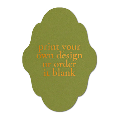 Custom Wedding Prints on Diecut Shaped Cardstock | Shape P232