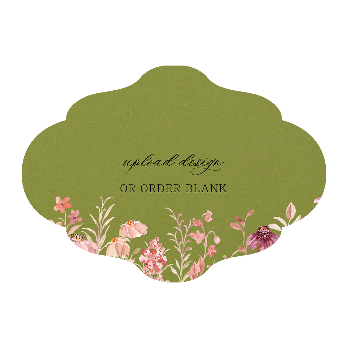 Custom Wedding Prints on Diecut Shaped Cardstock | Shape P232