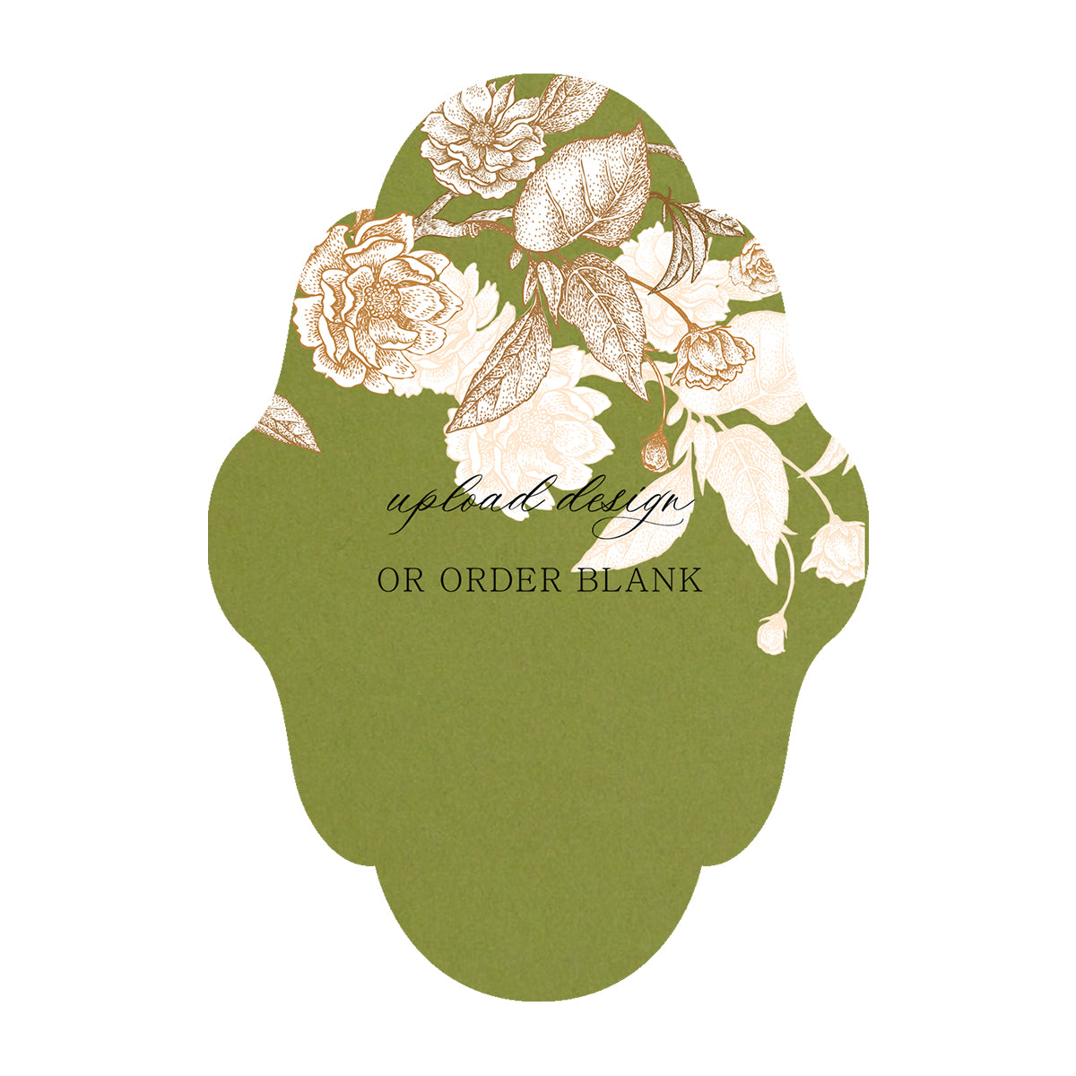 Custom Wedding Prints on Diecut Shaped Cardstock | Shape P232