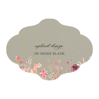 Custom Wedding Prints on Diecut Shaped Cardstock | Shape P232