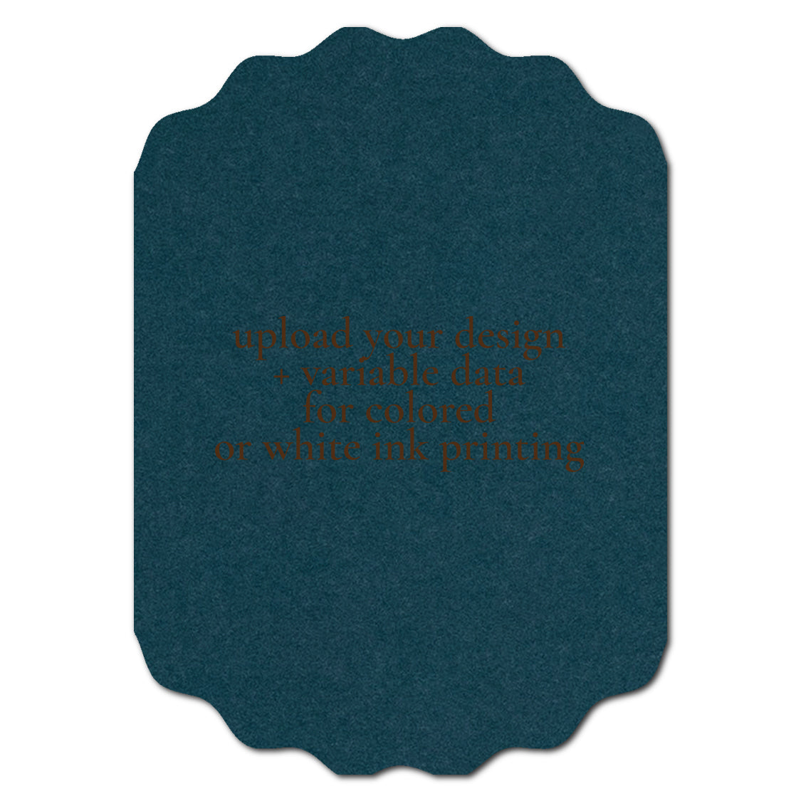 Individually Personalized Wedding Prints on Diecut Cardstock - Shape P233