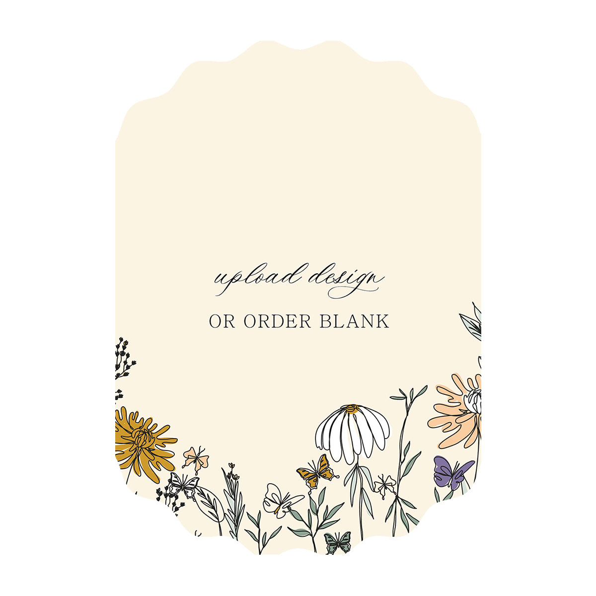 Custom Wedding Prints on Diecut Shaped Cardstock | Shape P233