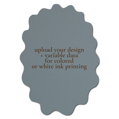 Individually Personalized Wedding Prints on Diecut Cardstock - Shape P234