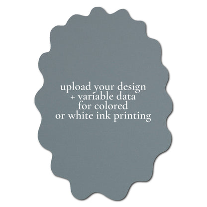Individually Personalized Wedding Prints on Diecut Cardstock - Shape P234