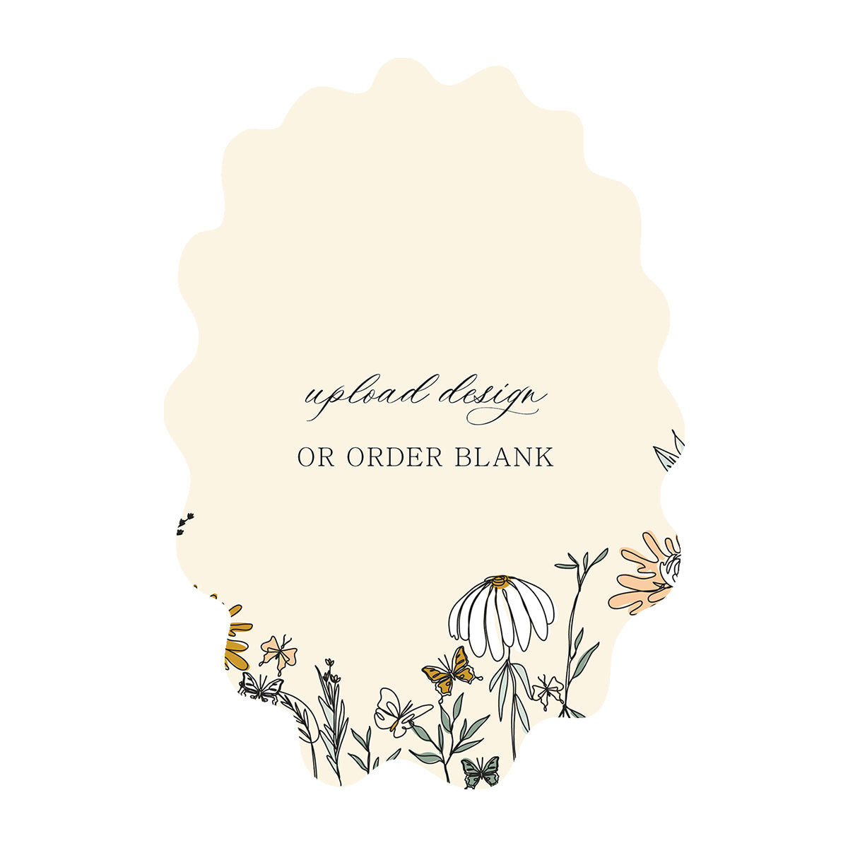Custom Wedding Prints on Diecut Shaped Cardstock | Shape P234