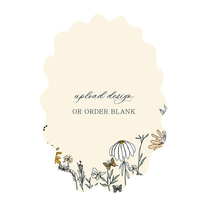 Custom Wedding Prints on Diecut Shaped Cardstock | Shape P234
