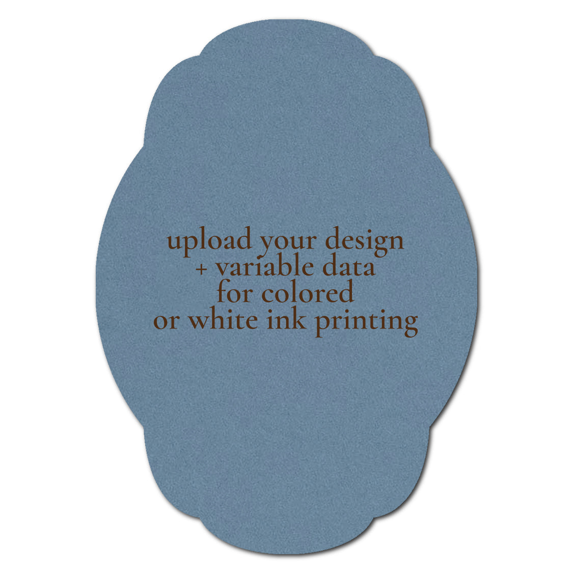 Individually Personalized Wedding Prints on Diecut Cardstock - Shape P235
