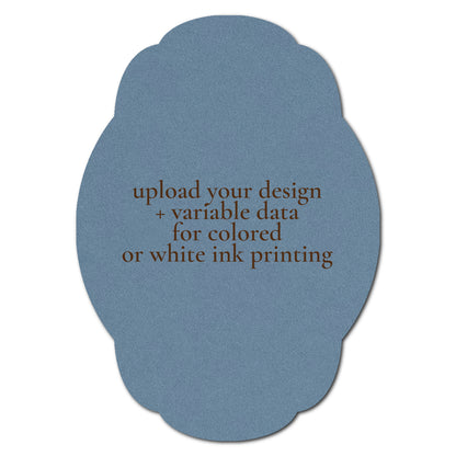 Individually Personalized Wedding Prints on Diecut Cardstock - Shape P235