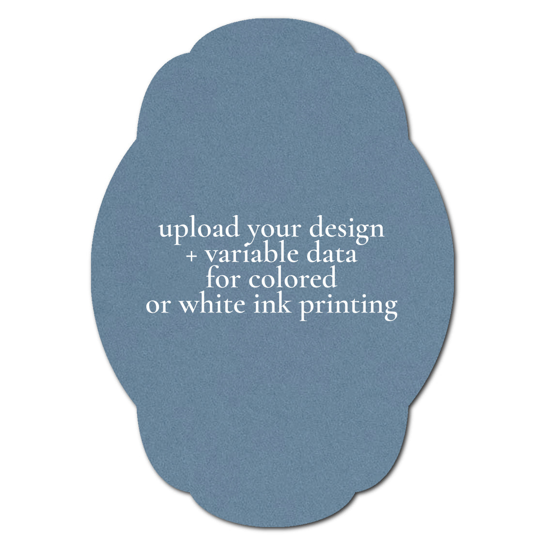 Individually Personalized Wedding Prints on Diecut Cardstock - Shape P235