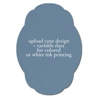 Individually Personalized Wedding Prints on Diecut Cardstock - Shape P235