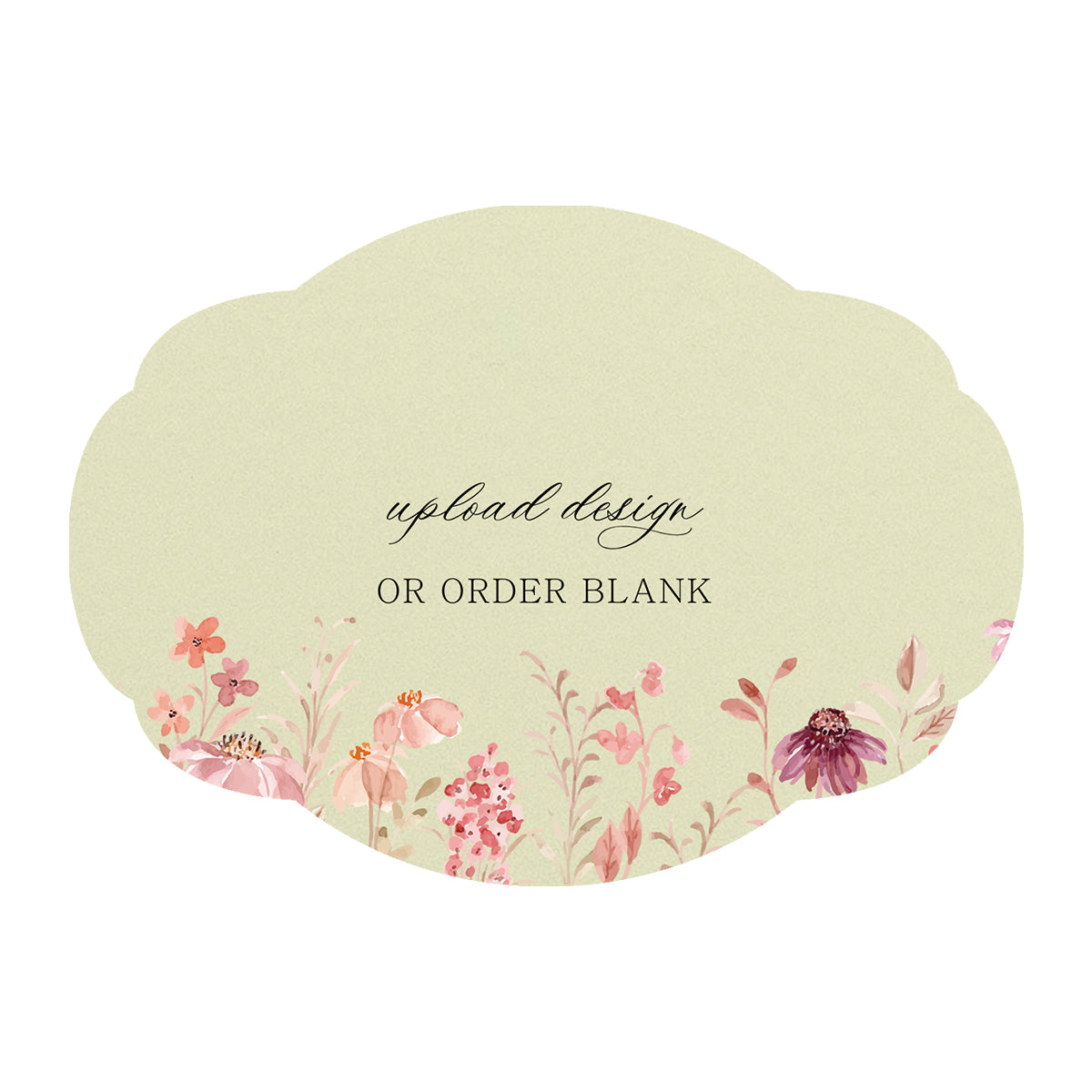 Custom Wedding Prints on Diecut Shaped Cardstock | Shape P235