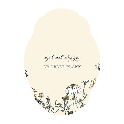 Custom Wedding Prints on Diecut Shaped Cardstock | Shape P235