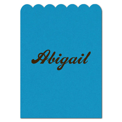Individually Personalized Wedding Prints on Diecut Cardstock - Shape P236