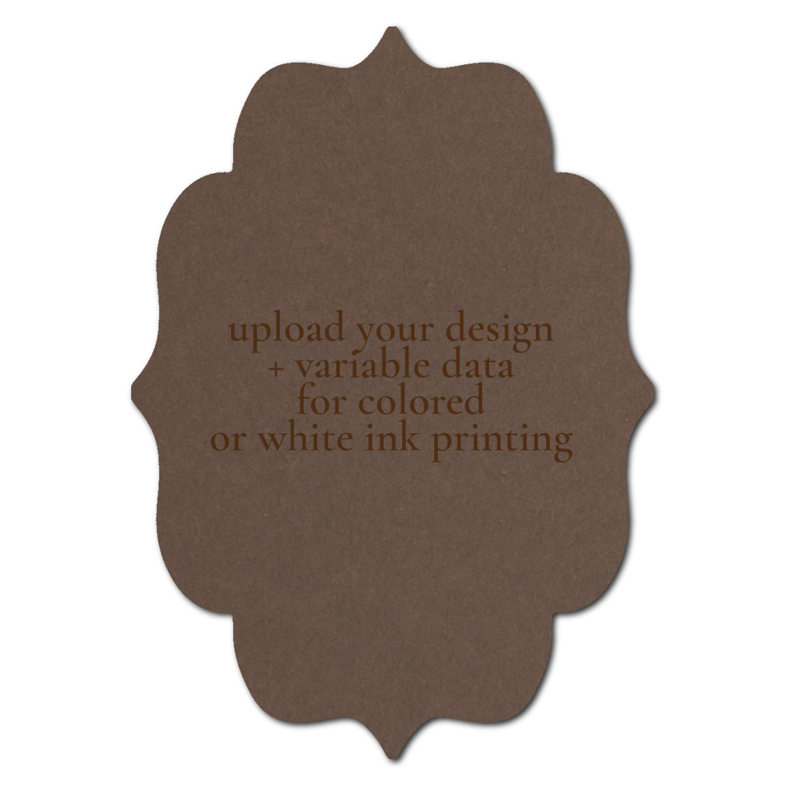 Individually Personalized Wedding Prints on Diecut Cardstock - Shape P237