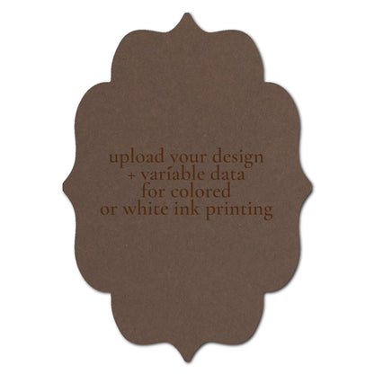 Individually Personalized Wedding Prints on Diecut Cardstock - Shape P237