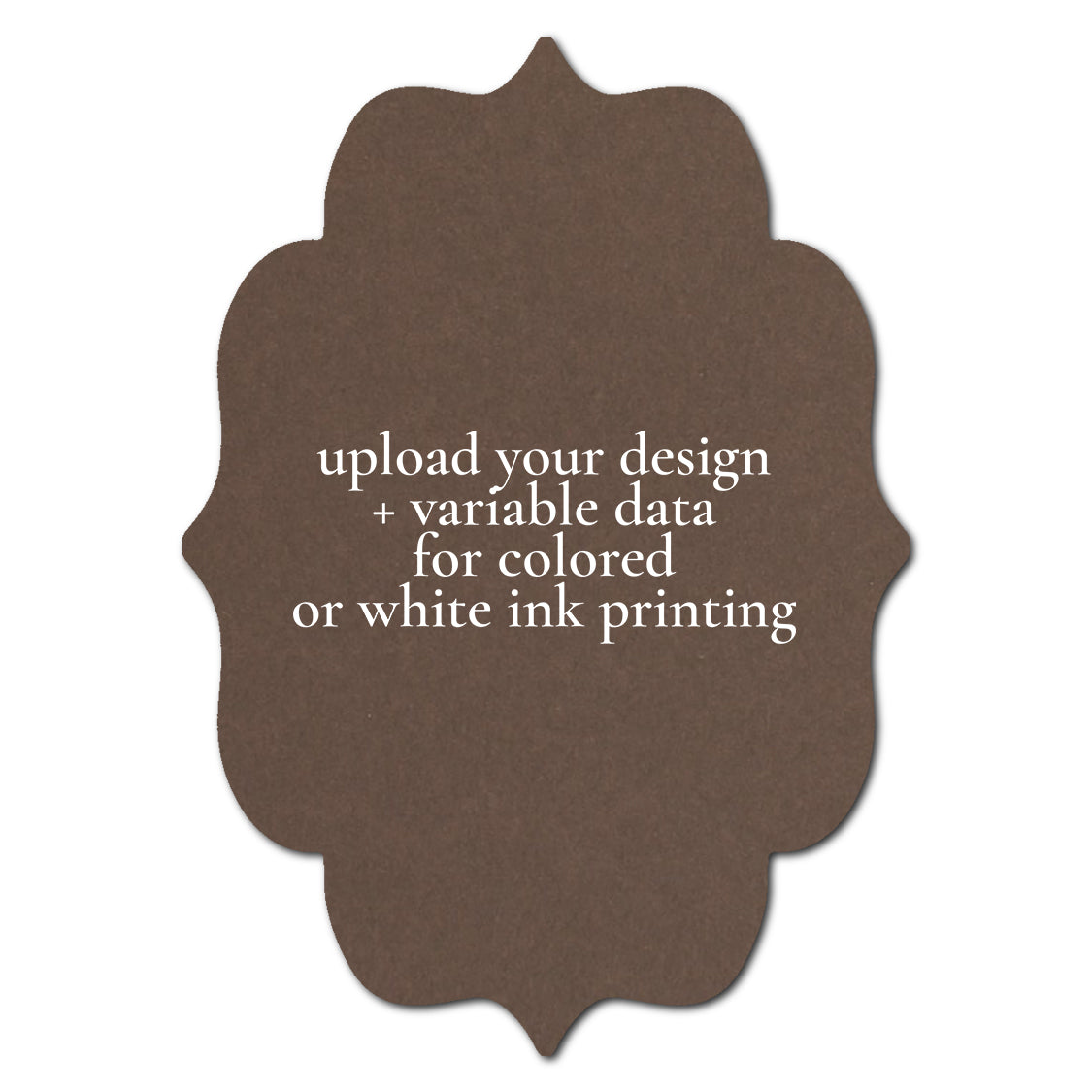 Individually Personalized Wedding Prints on Diecut Cardstock - Shape P237