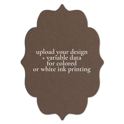 Individually Personalized Wedding Prints on Diecut Cardstock - Shape P237