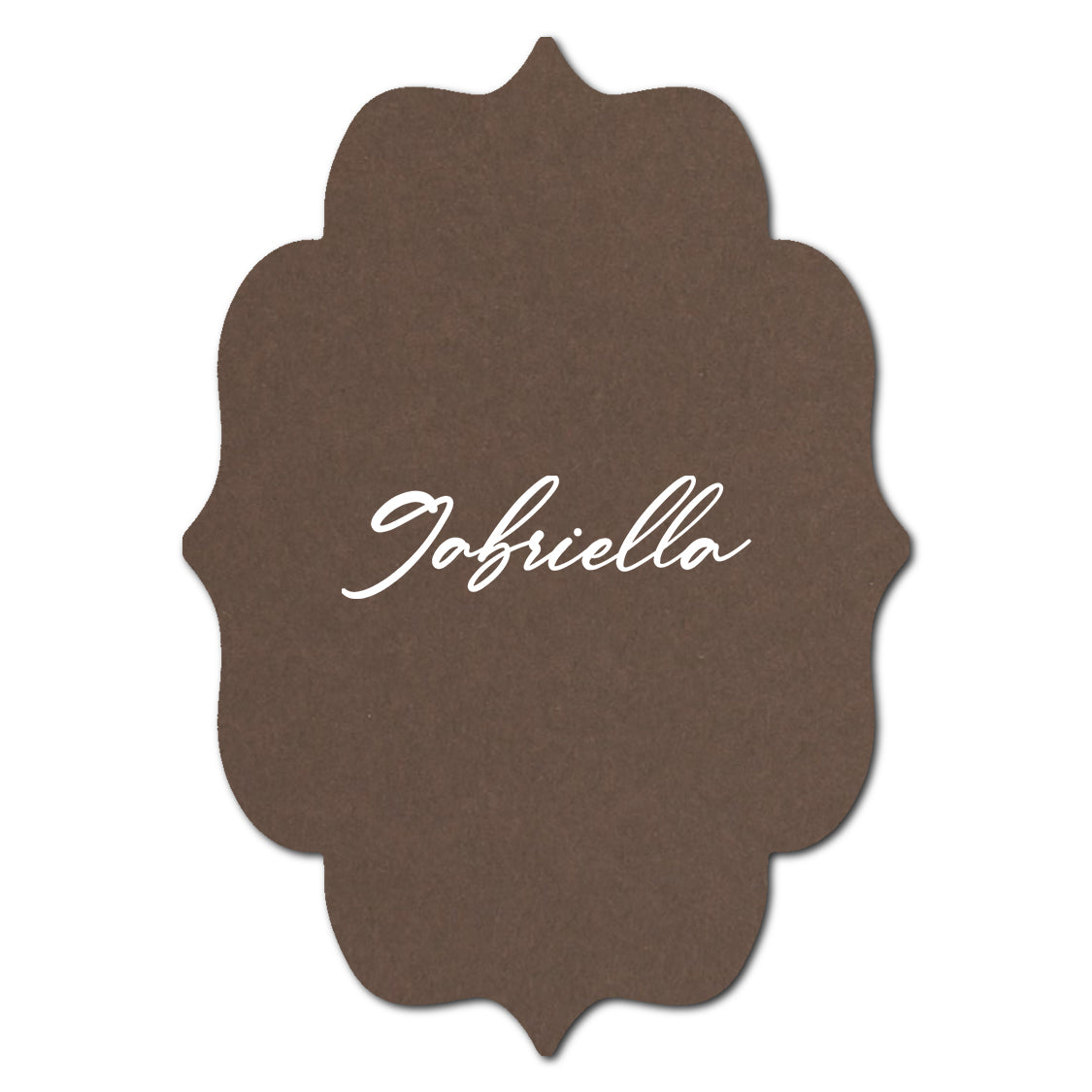 Individually Personalized Wedding Prints on Diecut Cardstock - Shape P237