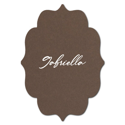 Individually Personalized Wedding Prints on Diecut Cardstock - Shape P237