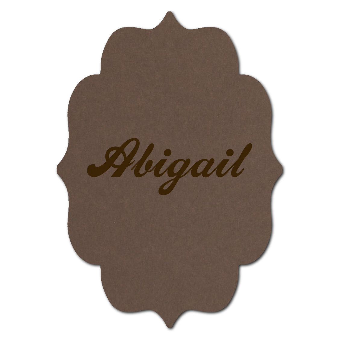 Individually Personalized Wedding Prints on Diecut Cardstock - Shape P237