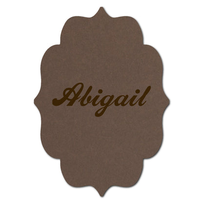 Individually Personalized Wedding Prints on Diecut Cardstock - Shape P237