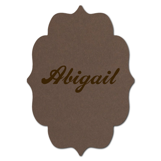 Individually Personalized Wedding Prints on Diecut Cardstock - Shape P237