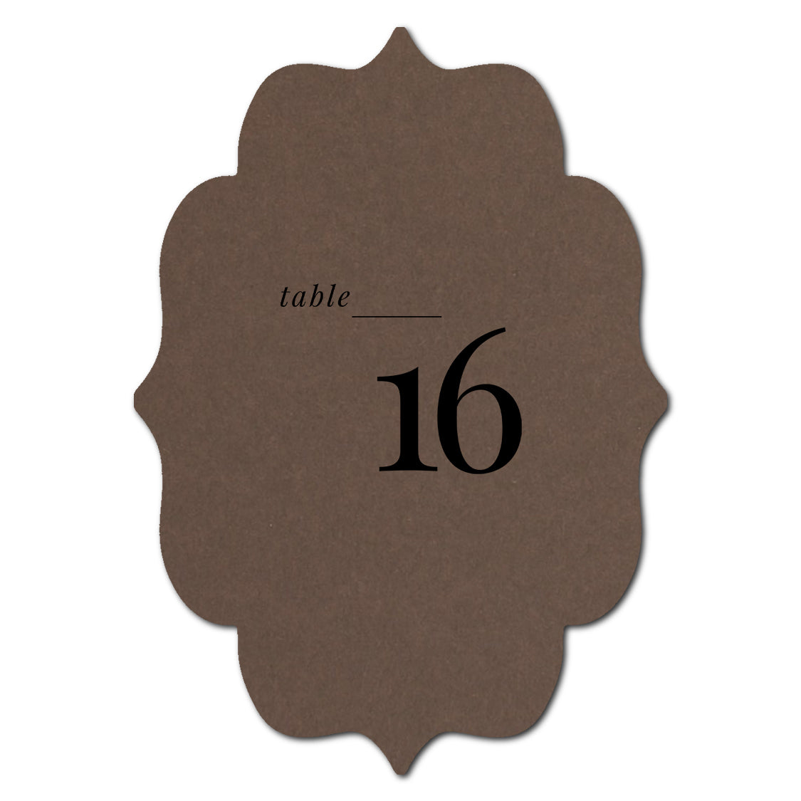 Individually Personalized Wedding Prints on Diecut Cardstock - Shape P237