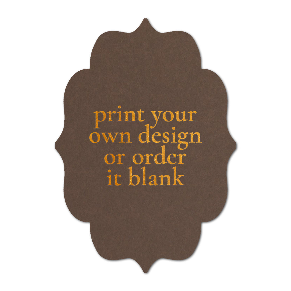 Custom Wedding Prints on Diecut Shaped Cardstock | Shape P237