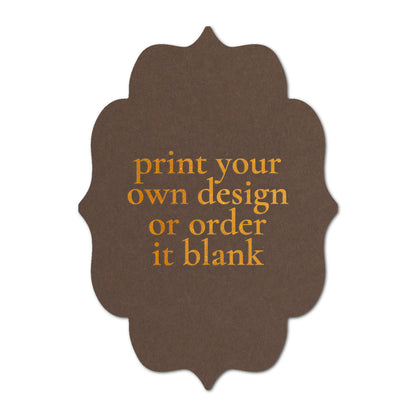 Custom Wedding Prints on Diecut Shaped Cardstock | Shape P237