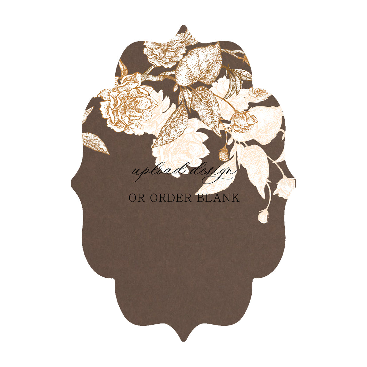 Custom Wedding Prints on Diecut Shaped Cardstock | Shape P237
