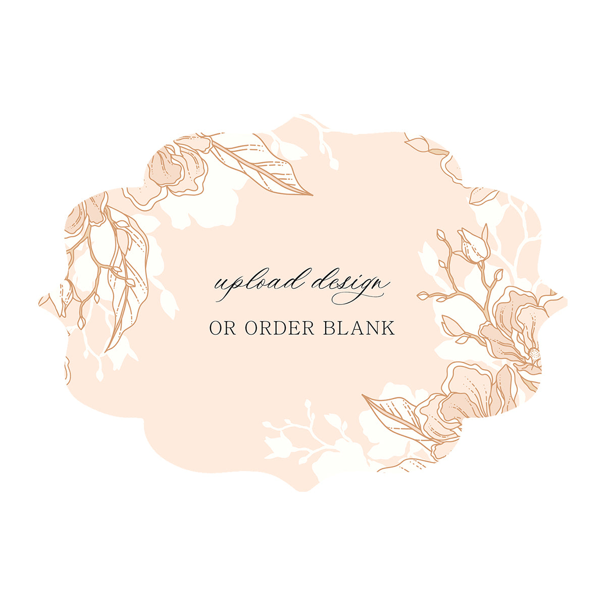 Custom Wedding Prints on Diecut Shaped Cardstock | Shape P237