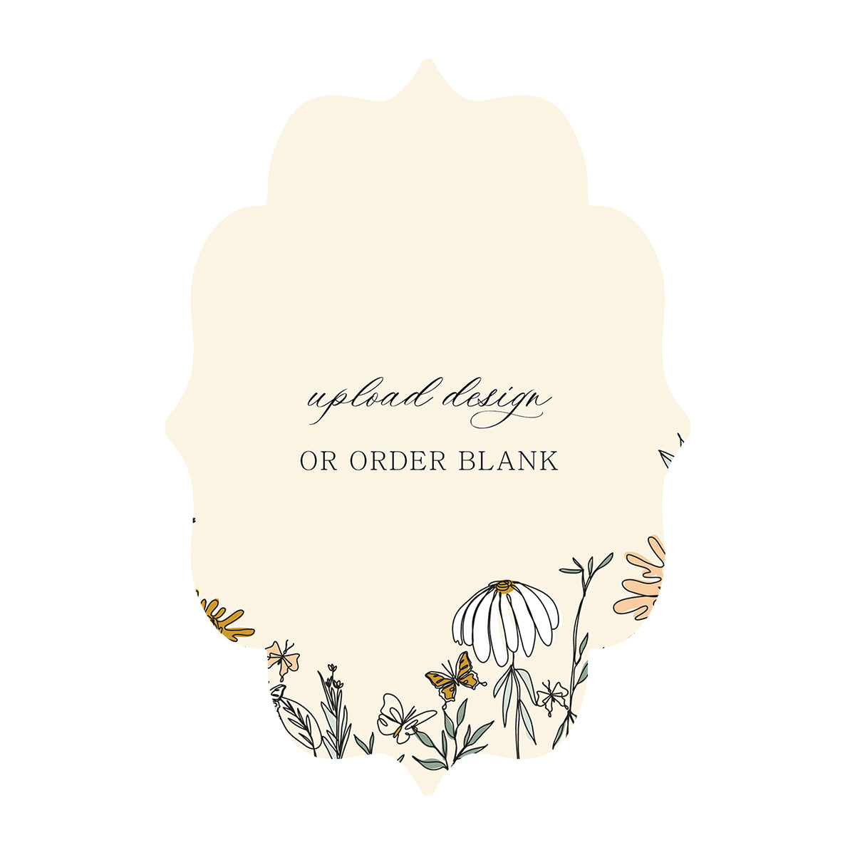 Custom Wedding Prints on Diecut Shaped Cardstock | Shape P237