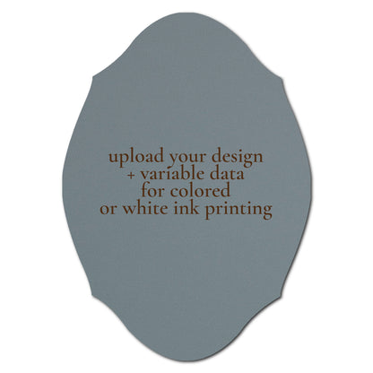 Individually Personalized Wedding Prints on Diecut Cardstock - Shape P238